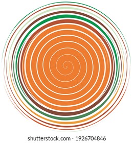 Abstract geometric radial, circular icon, motif, and mandala shape
