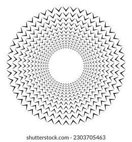 Abstraktes geometrisches Rundungsmuster und -muster. Vektorkunst.