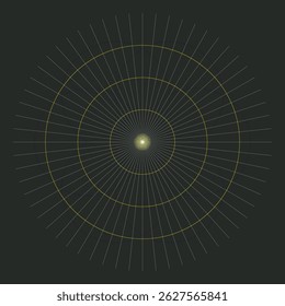 Abstract Geometric Radial Dot Pattern with Crosshairs Design Idea