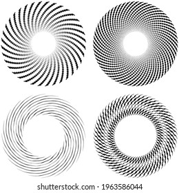 Abstract geometric radial, radiating element. Abstract mandala, motif vector. Non-figurative icon