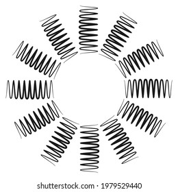 Abstract geometric radial, radiating element. Abstract mandala, motif vector. Non-figurative icon