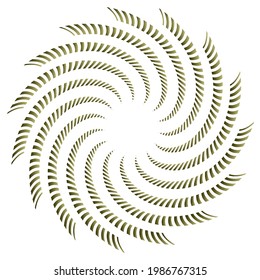 Abstract geometric radial, radiating element. Abstract mandala, motif vector. Non-figurative icon