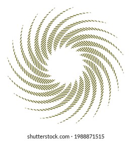 Abstract geometric radial, radiating element. Abstract mandala, motif vector. Non-figurative icon