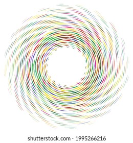 Abstract geometric radial, radiating element. Abstract mandala, motif vector. Non-figurative icon