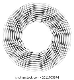 Abstract geometric radial, radiating element. Abstract mandala, motif vector. Non-figurative icon