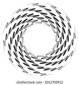 Resumen radial geométrica, elemento radiante. Resumen mandala, vector del motivo. Icono no figurativo
