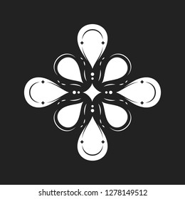Abstract Geometric Rain Drop Tear Drop Object Vector Illustration
