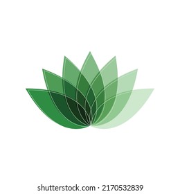 Resumen del logotipo del loto de gradiente de gradiente de arco iris geométrico. etiqueta floral para el spa, salón de belleza. Ilustración del vector