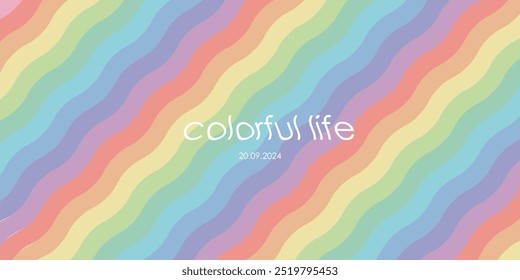 Abstract geometric rainbow shape. Colorful trendy icon of rainbow.