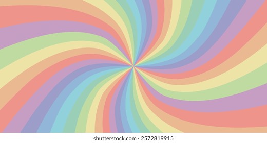 Abstract geometric rainbow shape. Colorful trendy icon of rainbow.