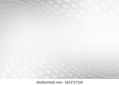 Abstract geometric random of dots or circles white and gray gradient color technology concept background. EPS10 vector Illustration design. 