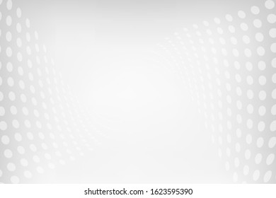 Abstract geometric random of dots or circles white and gray gradient color technology concept background. EPS10 vector Illustration design. 