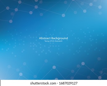 Antecedentes geométricos aleatorios de puntos o círculos de color degradado azul. Diseño de ilustración de vector EPS10.