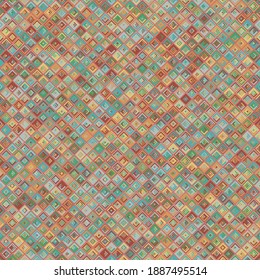Abstract geometric randomly colored mosaic seamless vector pattern. Unisex surface print design for fabrics, stationery, backgrounds, textiles, texturing, scrapbook paper, gift wrap, and packaging.