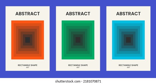 Abstract Geometric Rectangle Shape Modern Poster Design