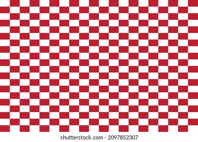 Abstract geometric rectangle shape, red and white color background, mosaic pattern. Vector illustration.