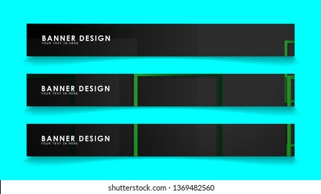 Abstract geometric and rectangular pattern banners with green gradients. Vector Illustration. Eps 10