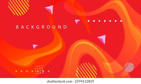 Abstract geometric red background with decorative elements. red Vector illustration for your design.