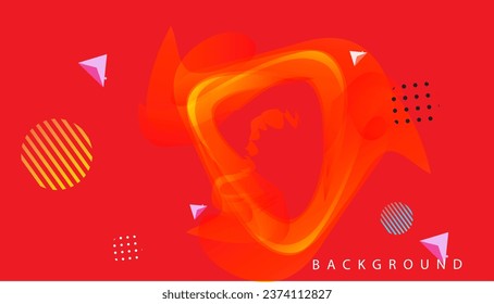 Abstract geometric red background with decorative elements. red Vector illustration for your design.