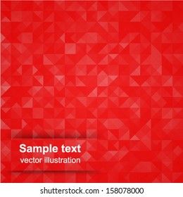 Abstract geometric red background for design