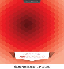 Abstract geometric red background for design