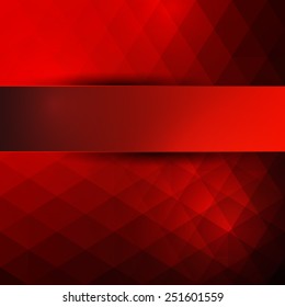 Abstract geometric red background with rhombus for design