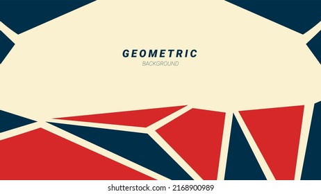 Abstract geometric red blue background design