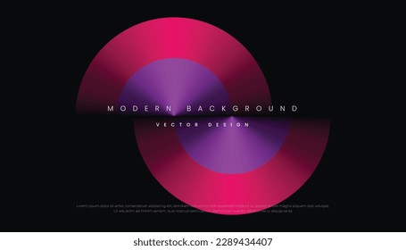 Abstract Geometric Red Blue on Black Background for Template, Poster, Flyer, Website Design. Vector Illustration