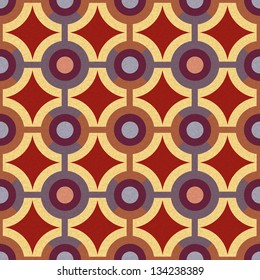 Abstract geometric red and brown seamless pattern