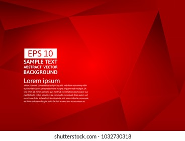 Abstract geometric red color background , Vector illustration eps10