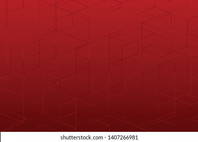 Abstract geometric red color background, vector illustration