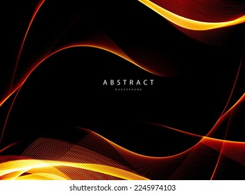Abstract geometric red dark wave concept shiny design background