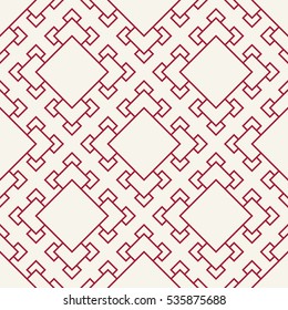 Abstract geometric red deco art square pattern background 