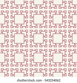 Abstract geometric red deco art square pattern background 