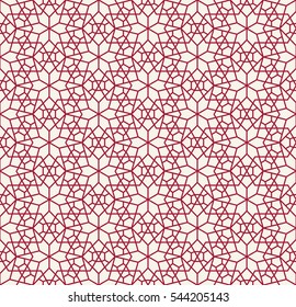 Abstract geometric red deco art pillow star pattern
