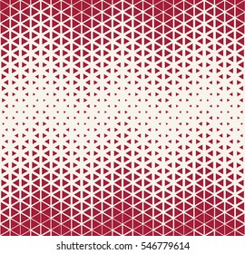 Abstract geometric red deco art halftone hexagone and triangle print pattern