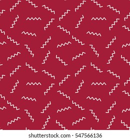 Abstract geometric red deco art memphis fashion pattern