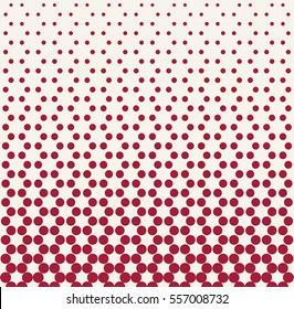 Abstract geometric red deco art print halftone dots pattern