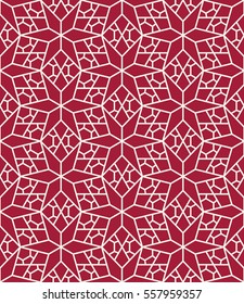Abstract geometric red deco art pillow star pattern