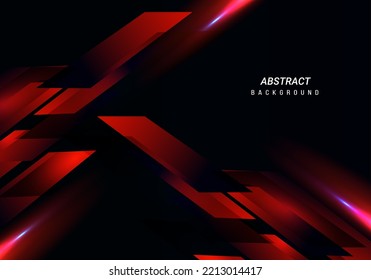 Abstraktes geometrisches rotes Design, dynamischer, moderner grafischer Hintergrund, Vektorgrafik