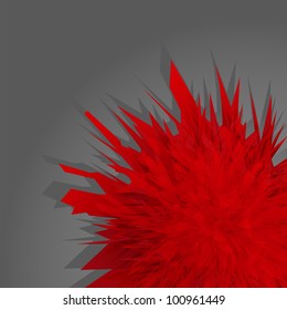  Abstract geometric red glass vector background