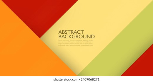 Abstract geometric red, green, orange, and yellow square theme overlap background for graphics design. Eps10 vector