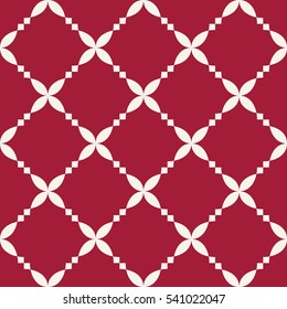 Abstract geometric red hipster deco art pattern