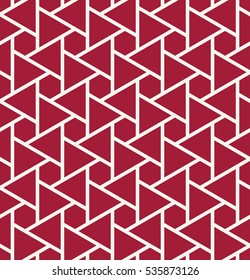 Abstract geometric red hipster fashion pillow triangle grid pattern