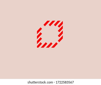 Abstraktes geometrisches rotes Logo-Symbol. Abstrakte lineare Figur für Ihr Unternehmen.
