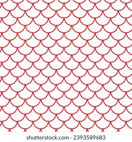 abstract geometric red mermaid scale pattern can be used background.