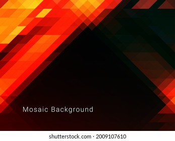 Resumen mosaico geométrico rojo moderno y elegante vector de fondo