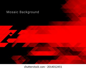Resumen mosaico geométrico rojo moderno y elegante vector de fondo