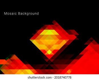 Abstract geometric red mosaic modern elegant background vector