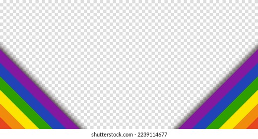 Resumen de color rojo geométrico, naranja, amarillo, verde, azul y púrpura lgbtq color de fondo aislado. Fondo de color del Mes de Historial de Orgullo Lgbt con espacio de copia para texto.